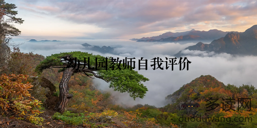幼儿园教师自我评价