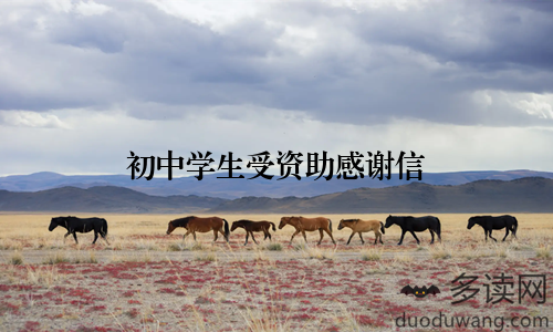 初中学生受资助感谢信