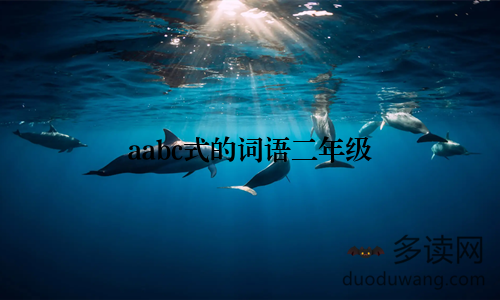 aabc式的词语二年级