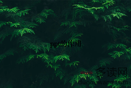 ppt的作用