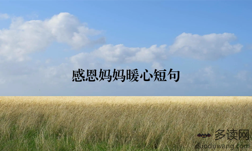 感恩妈妈暖心短句