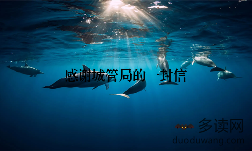 感谢城管局的一封信