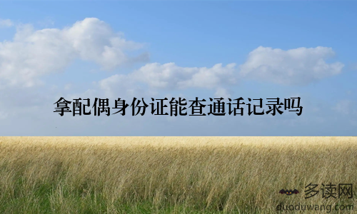 拿配偶身份证能查通话记录吗