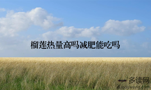 榴莲热量高吗减肥能吃吗