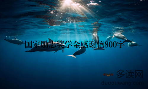 国家励志奖学金感谢信800字