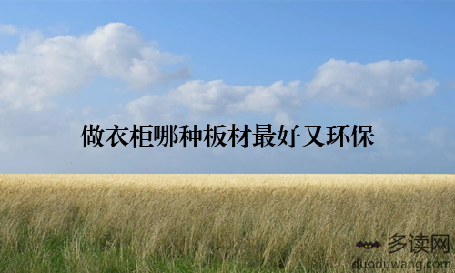 做衣柜哪种板材最好又环保