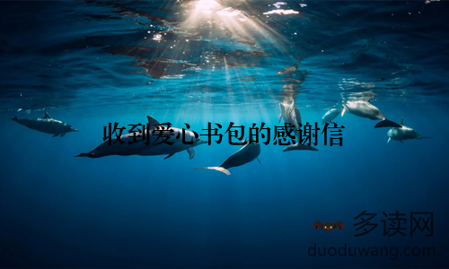 收到爱心书包的感谢信