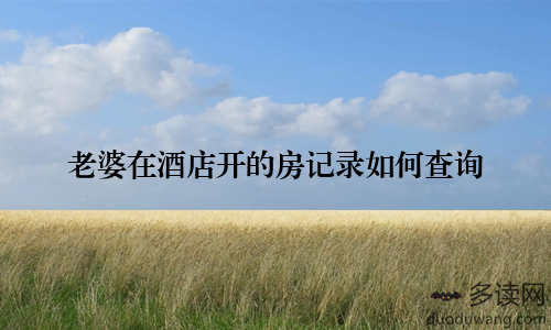 老婆在酒店开的房记录如何查询