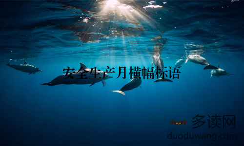 安全生产月横幅标语