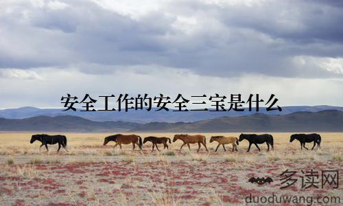 安全工作的安全三宝是什么
