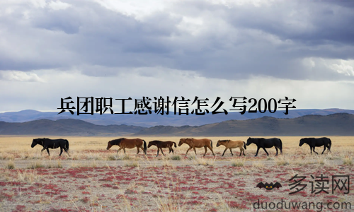 兵团职工感谢信怎么写200字
