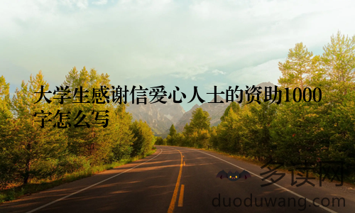 大学生感谢信爱心人士的资助1000字怎么写