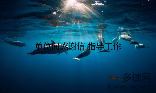 单位间感谢信 指导工作