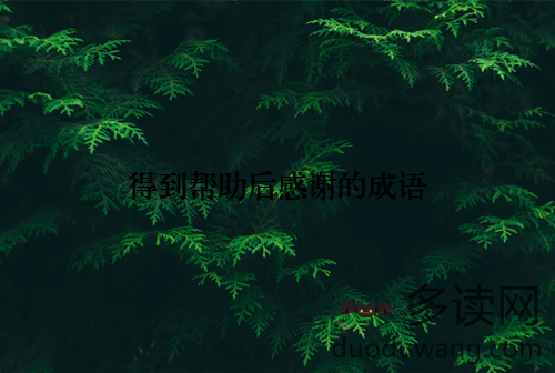 得到帮助后感谢的成语