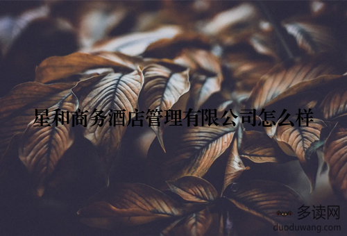 星和商务酒店管理有限公司怎么样