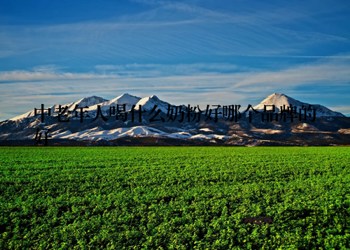 中老年人喝什么奶粉好哪个品牌的好