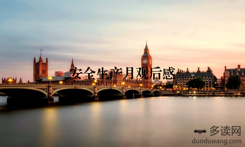 安全生产月观后感