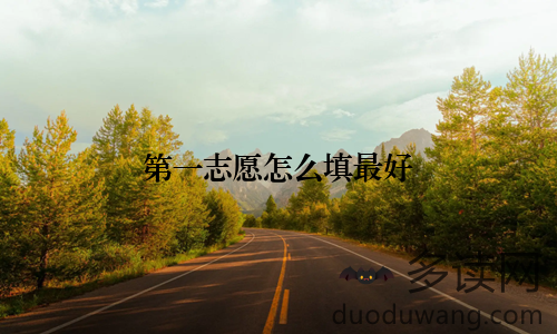第一志愿怎么填最好