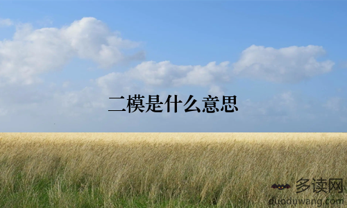 二模是什么意思