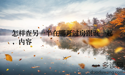怎样查另一半在哪开过房跟谁一起，内容