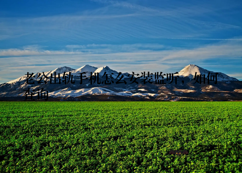 老公出轨手机怎么安装监听，如何查询