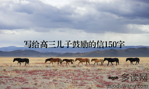 写给高三儿子鼓励的信150字