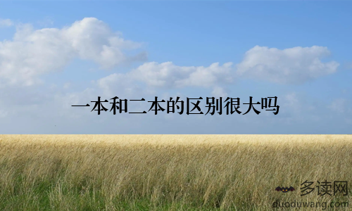 一本和二本的区别很大吗