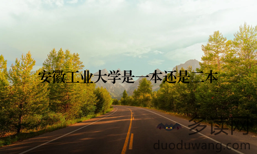 安徽工业大学是一本还是二本