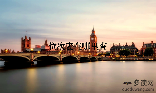 位次表在哪里查