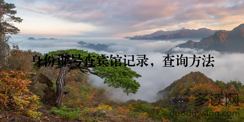 身份证号查宾馆记录，查询方法