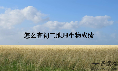 怎么查初二地理生物成绩