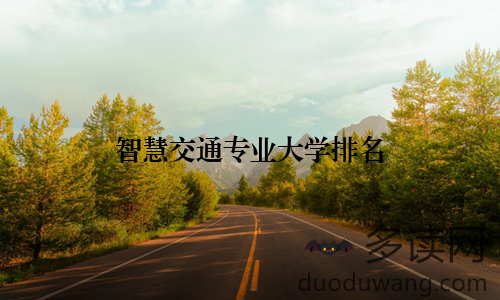 智慧交通专业大学排名