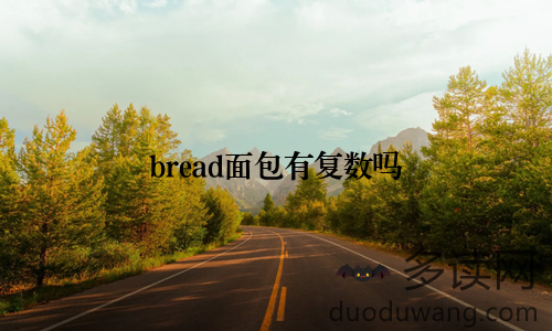 bread面包有复数吗