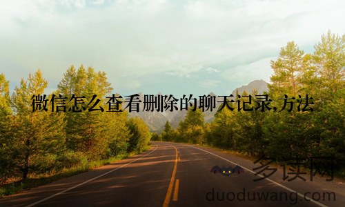 微信怎么查看删除的聊天记录,方法