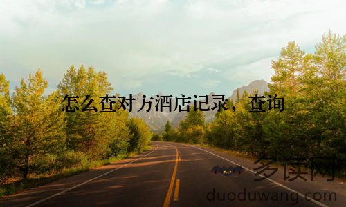 怎么查对方酒店记录，查询