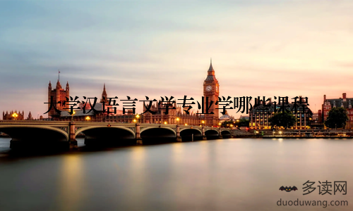 大学汉语言文学专业学哪些课程
