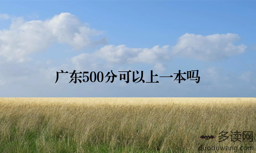 广东500分可以上一本吗