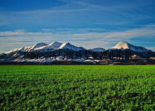 国际经济与贸易专业就业前景