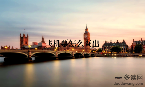 飞机票怎么查出