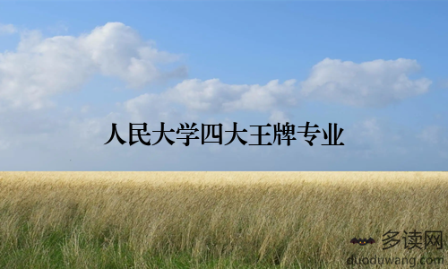 人民大学四大王牌专业