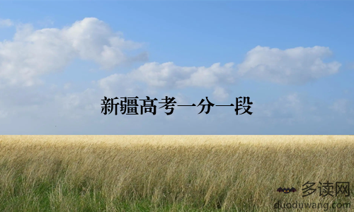 新疆高考一分一段