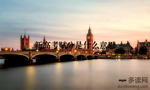 新高考赋分是什么意思