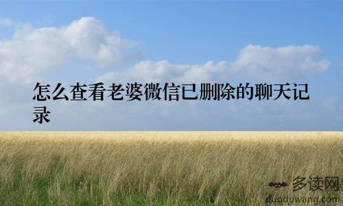 怎么查看老婆微信已删除的聊天记录