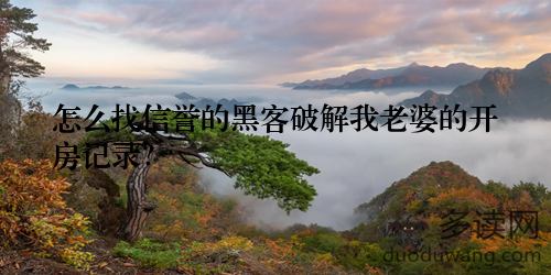 怎么找信誉的黑客破解我老婆的开房记录？