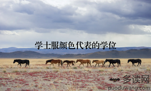学士服颜色代表的学位