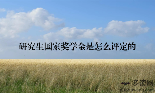 研究生国家奖学金是怎么评定的