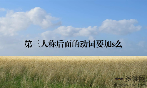 第三人称后面的动词要加s么