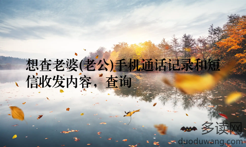 想查老婆(老公)手机通话记录和短信收发内容，查询