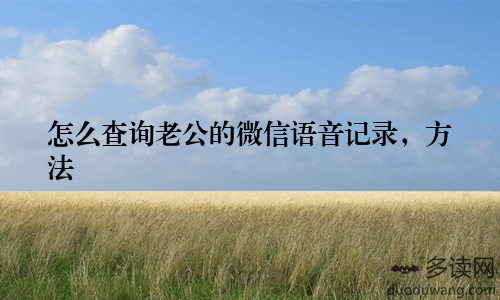 怎么查询老公的微信语音记录,方法