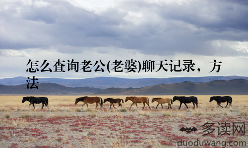 怎么查询老公(老婆)聊天记录,方法